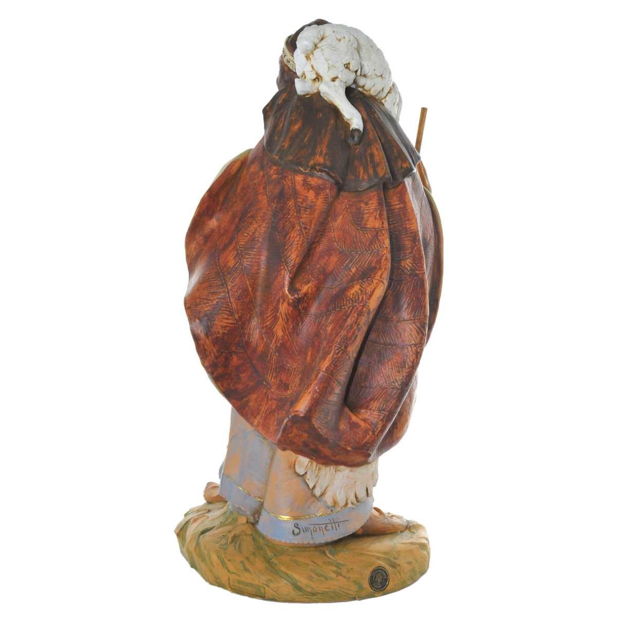 Statua cm.45 Pastore con Bastone e Pecora in Spalla | Fontanini