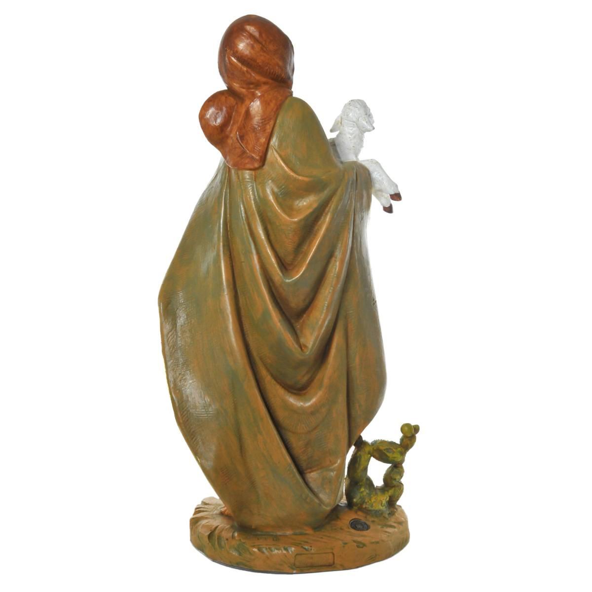 Statua cm.45 Pastorella con Agnello e Cactus | Fontanini