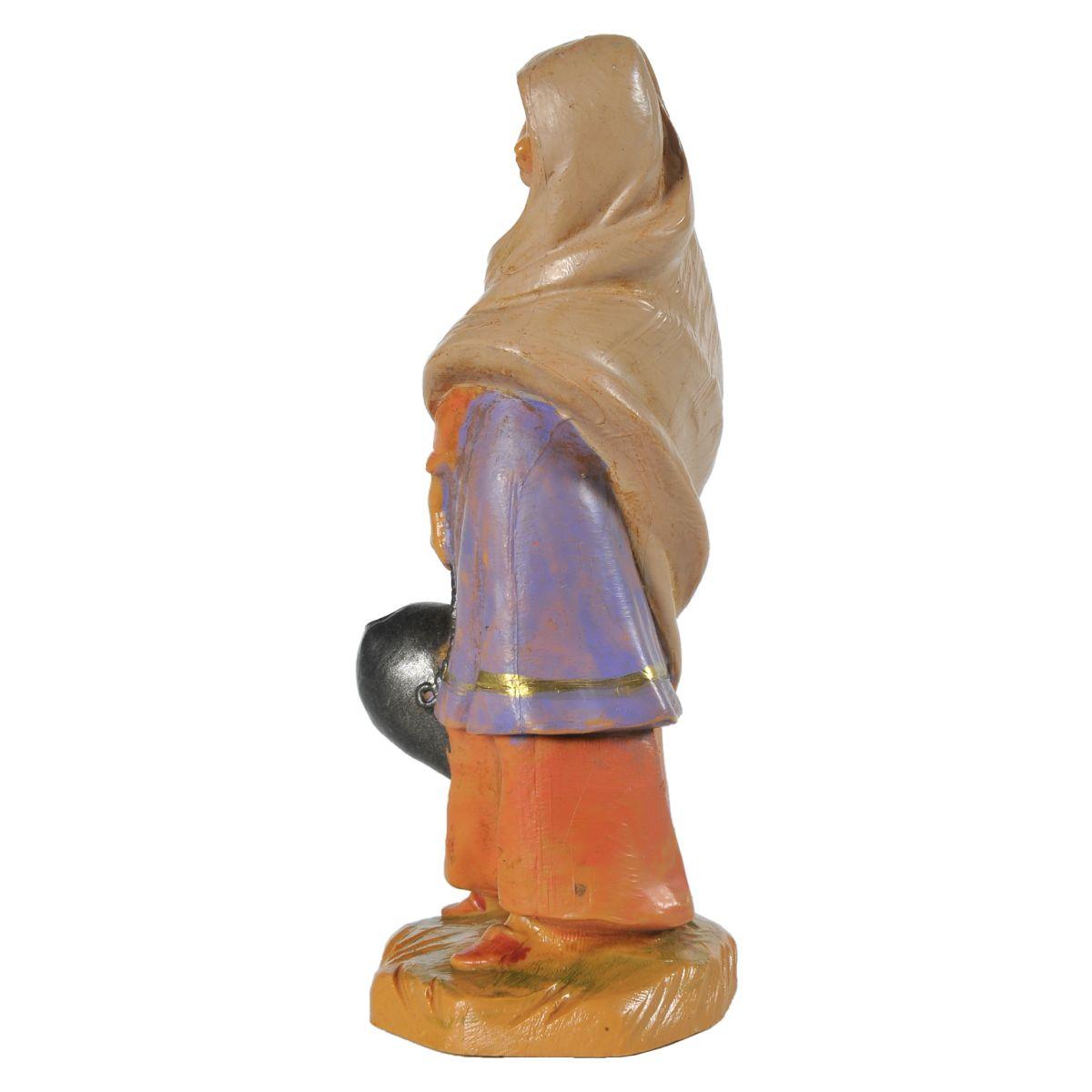 Statua presepe 12 cm naamah donna con velo e anfora