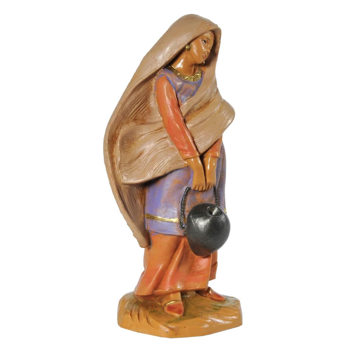 Statua presepe 12 cm naamah donna con velo e anfora