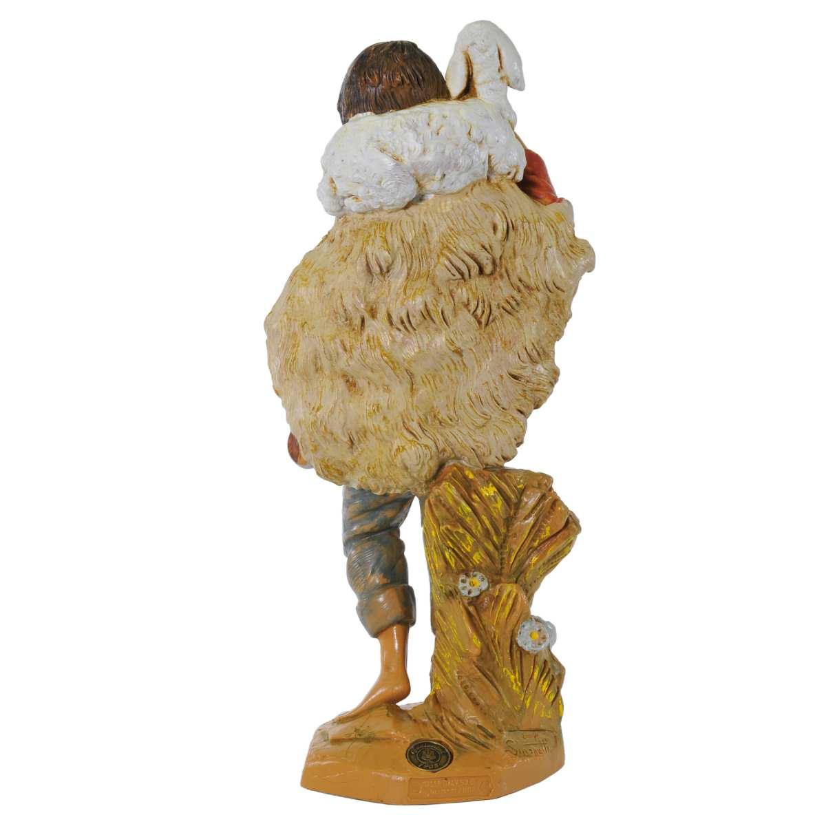 Statua cm.30 Pastore con Pecora in Spalla | Fontanini