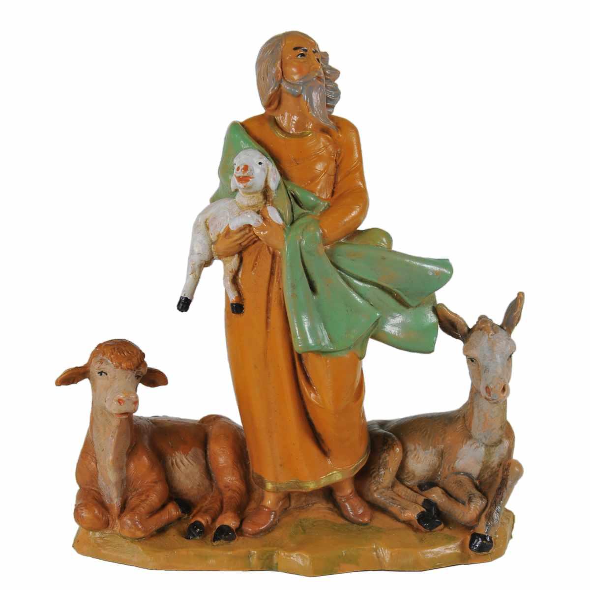 Statua cm.12 Nathaniel Pastore Anziano con | Fontanini