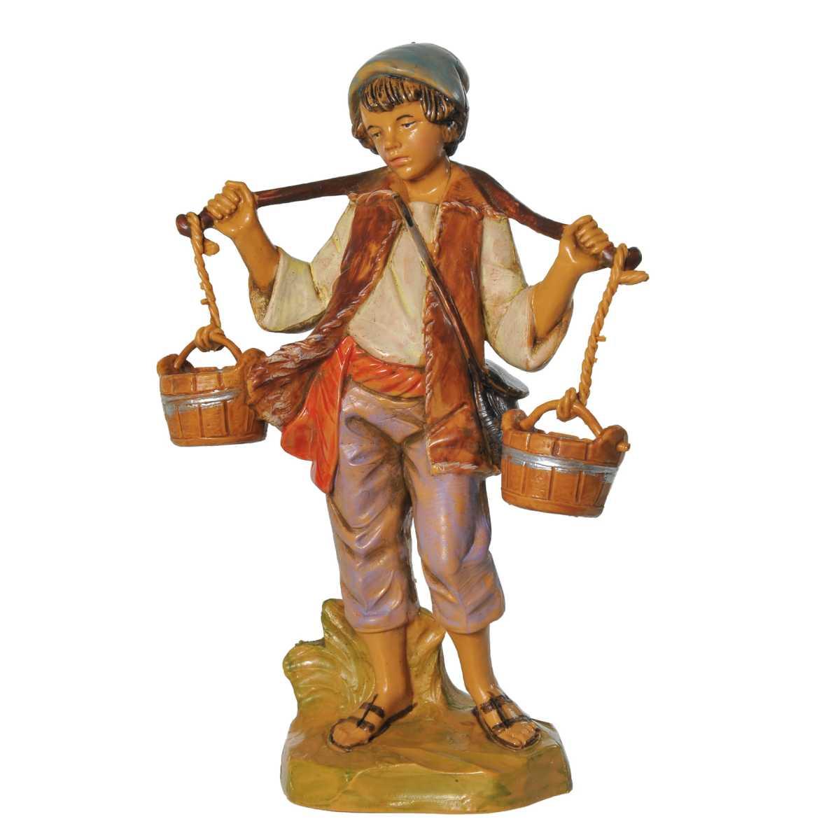 Statua cm.12 Pastore Acquaiolo con Secchi | Fontanini