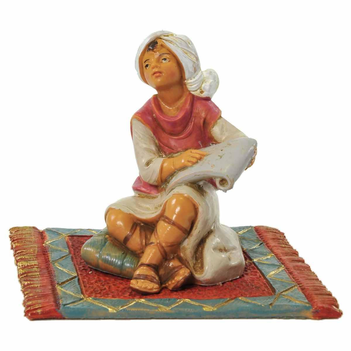 Statua cm.12 Pastorello Seduto sul Tappeto | Fontanini