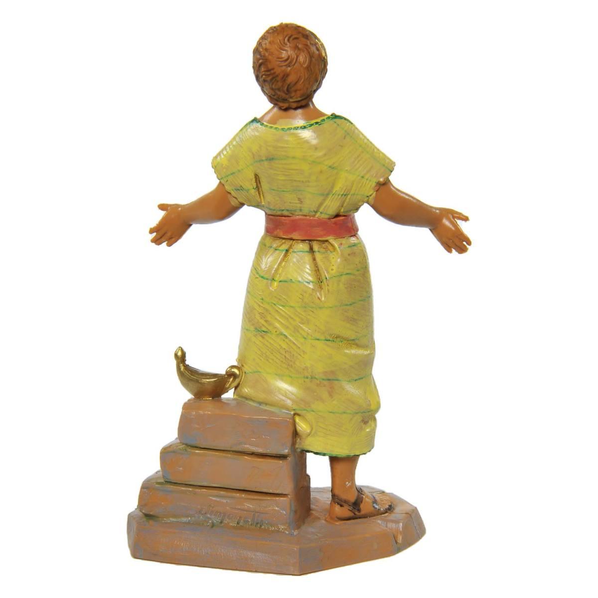 Statua cm.12 Pastorello con Mattoni e Chiavi | Fontanini