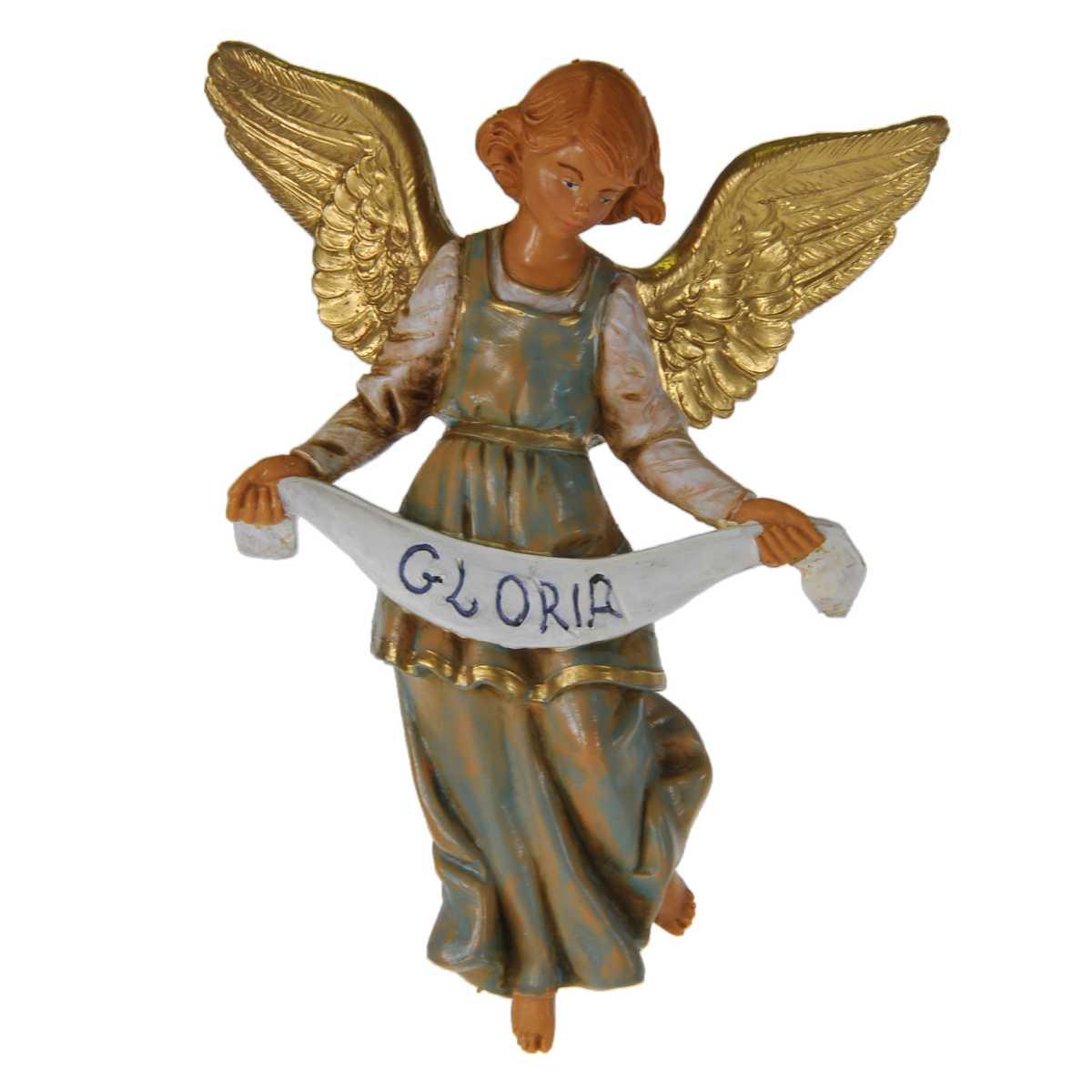 Statua cm.12 Angelo con Abito Verde da Appendere cm.9x4xH13 | Fontanini