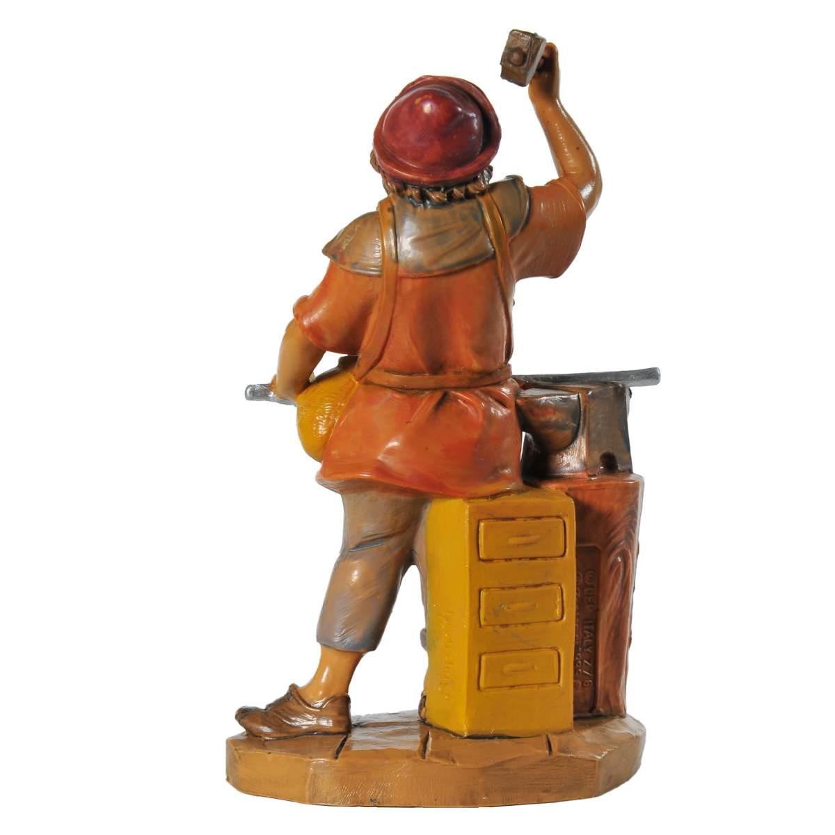 Statua cm.12 Fabbro con Banco e Attrezzi | Fontanini