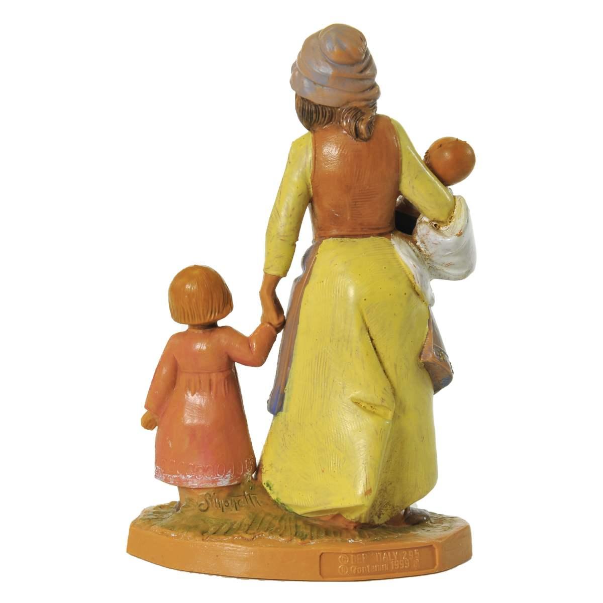 Statua cm.12 Pastorella con Bambini | Fontanini