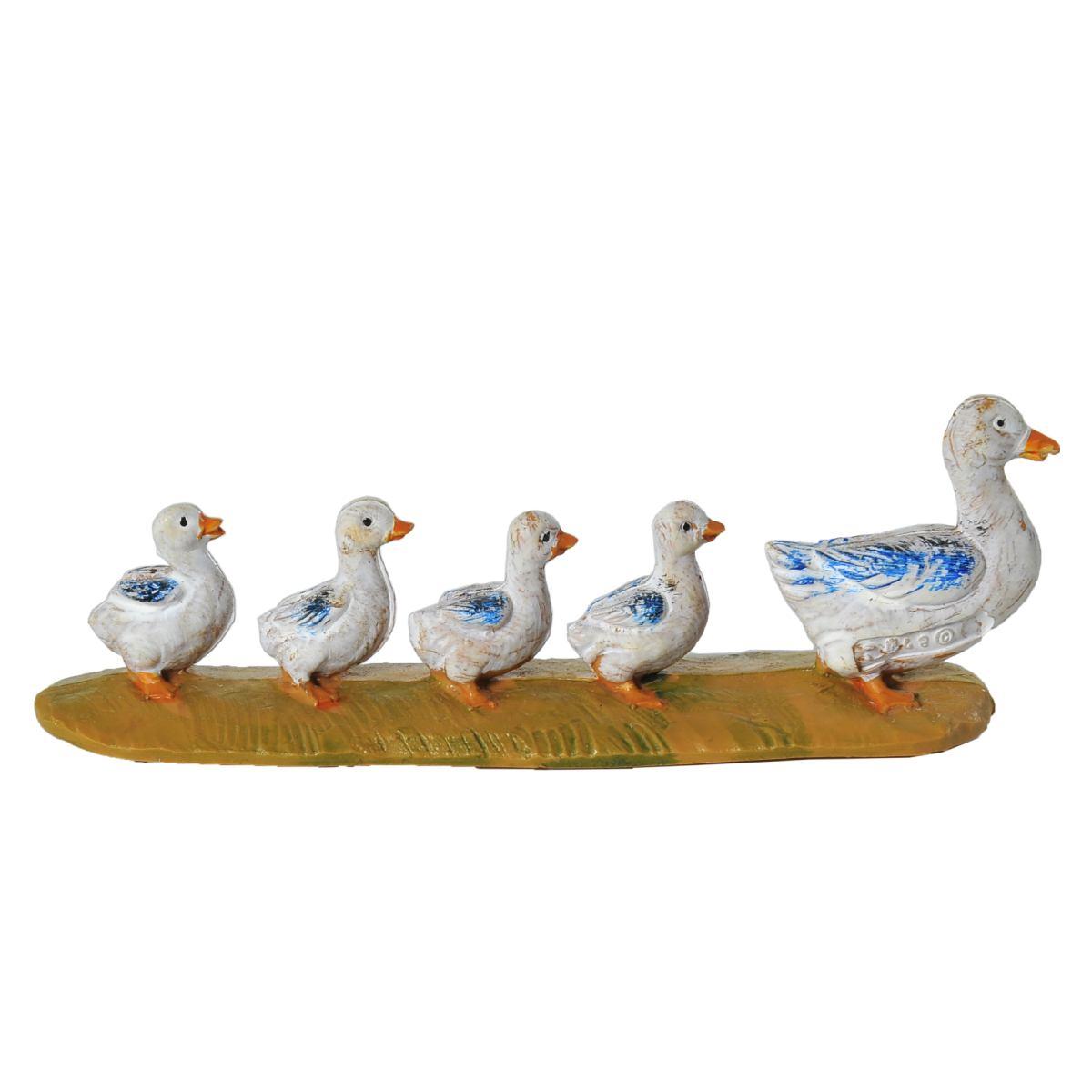 Statua cm.12 Famiglia Anatre con Base | Fontanini