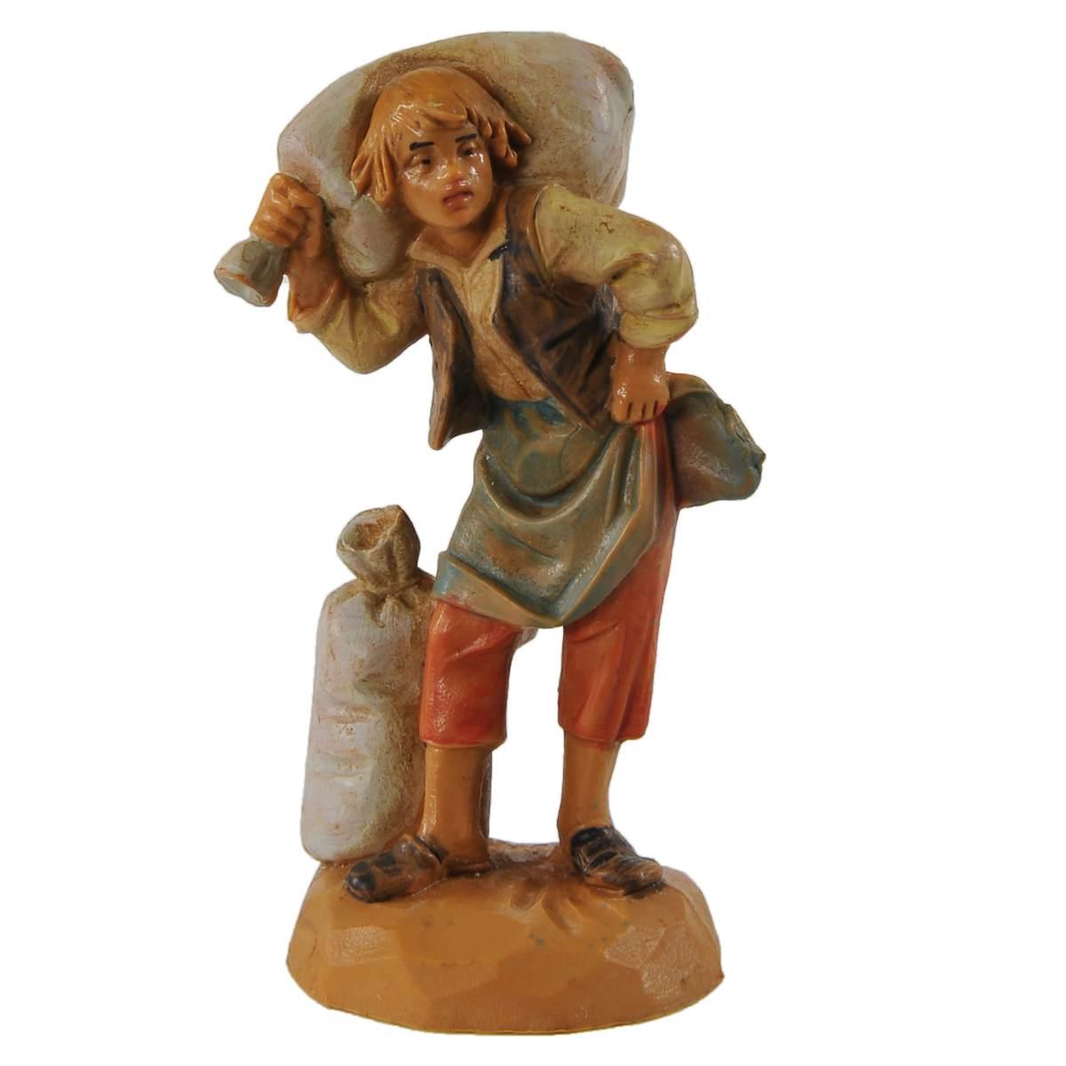 Statua cm.6,5 Pastore con Sacco in Spalla | Fontanini