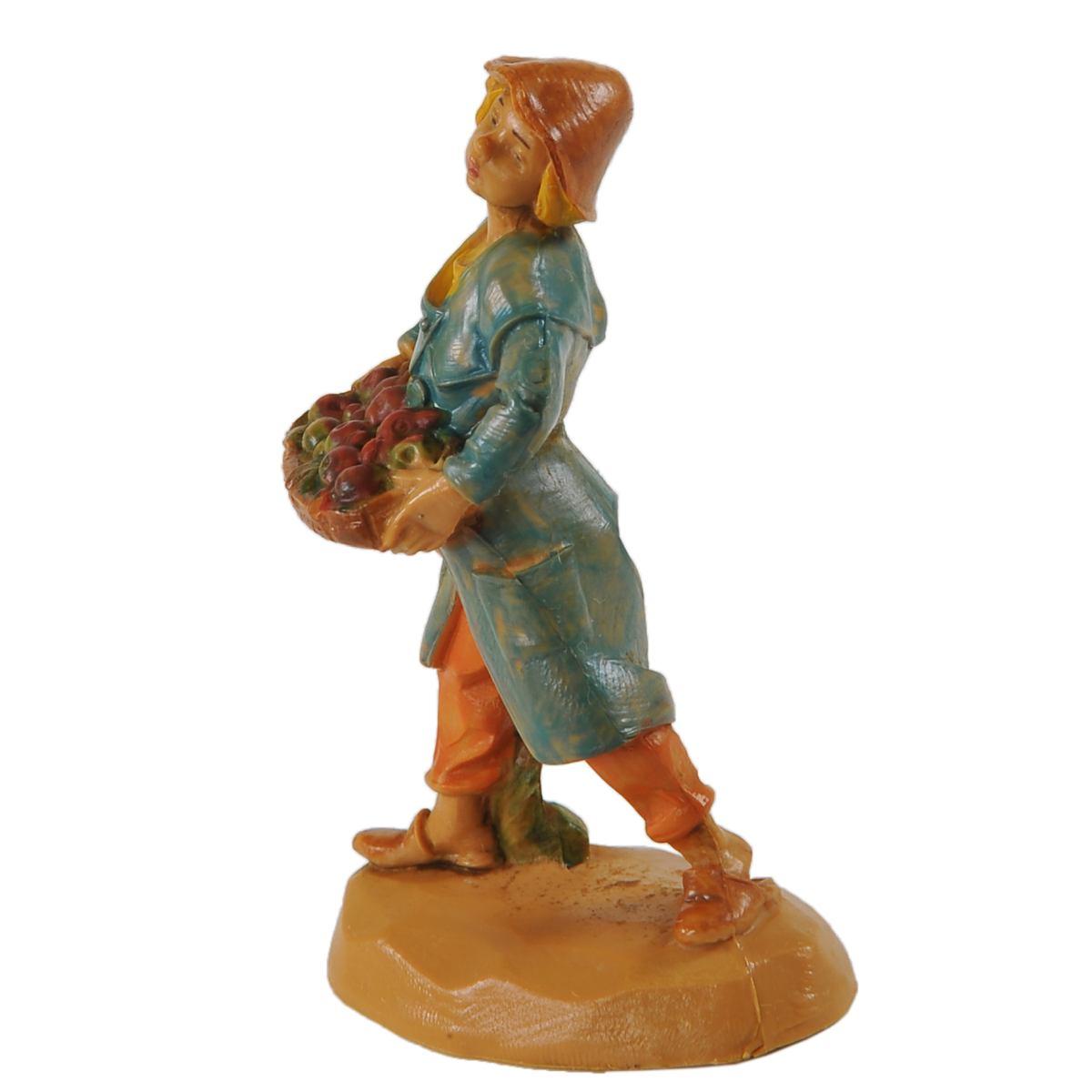 Statua cm.6,5 Pastore con Vassoio di Frutta | Fontanini