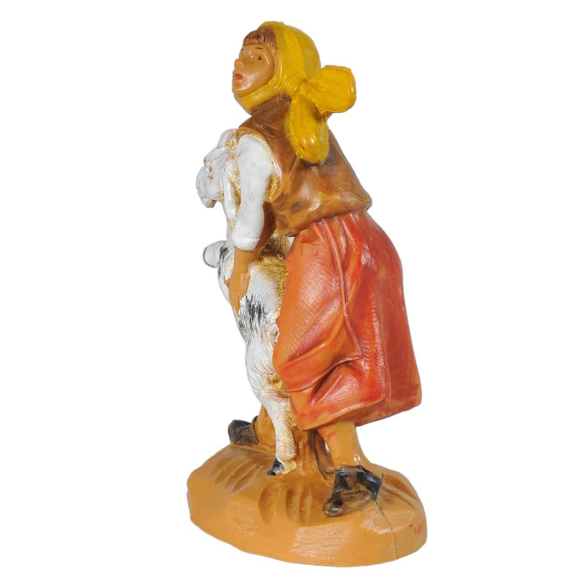 Statua cm.6,5 Pastorella con Pecora | Fontanini