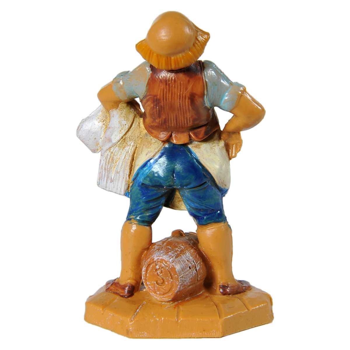 Statua cm.6,5 Oste con Botte | Fontanini