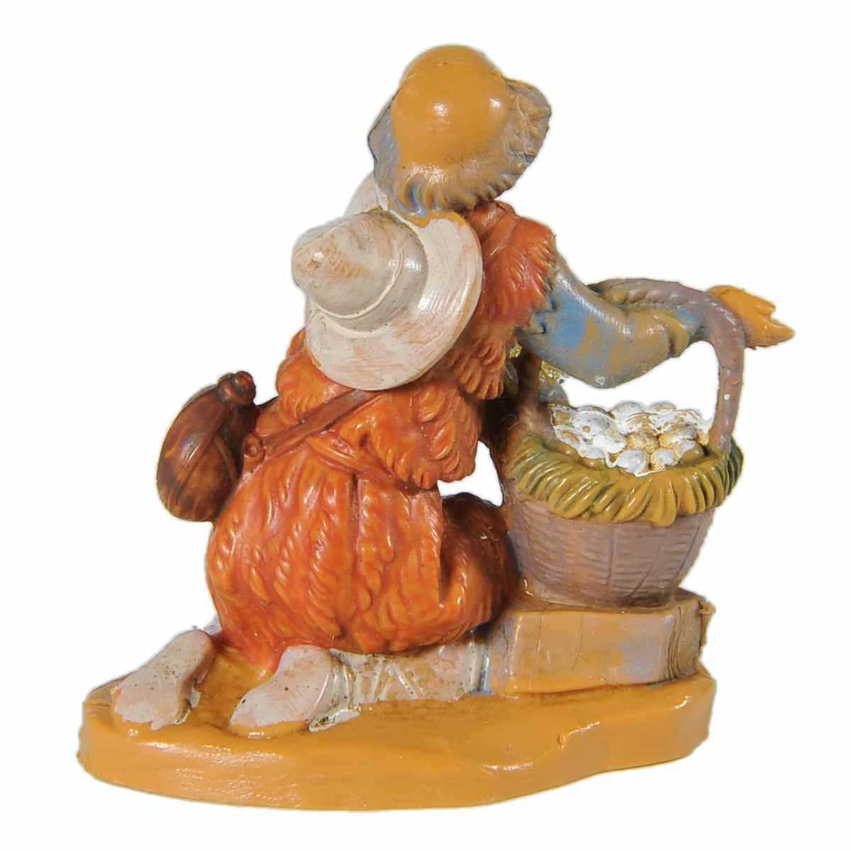 Statua cm.6,5 Pastore con Uova | Fontanini