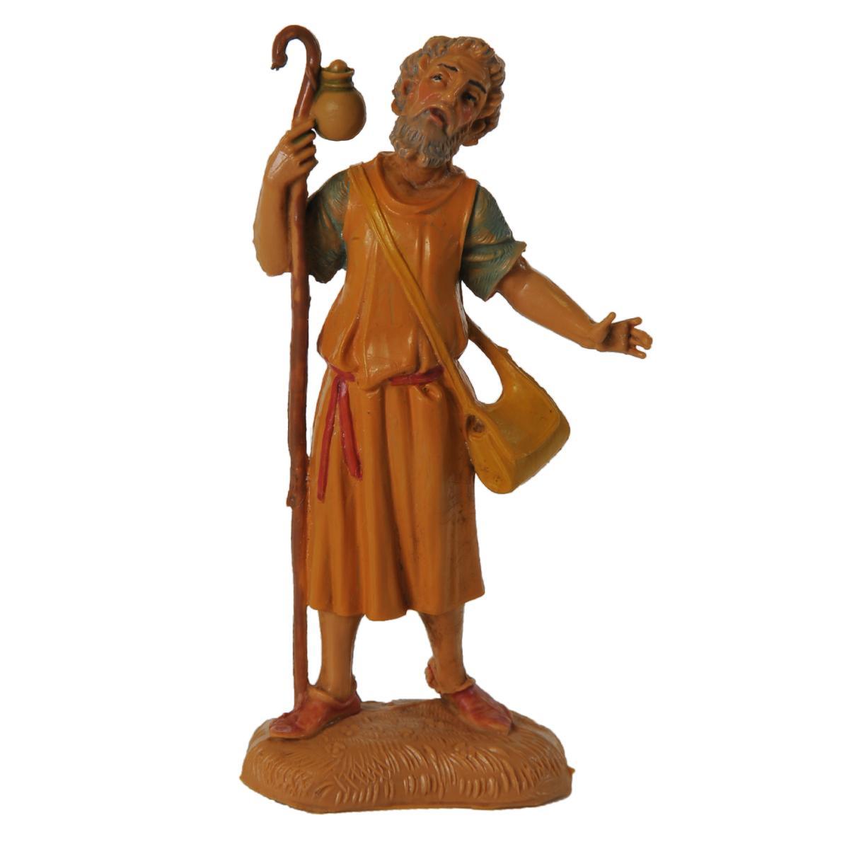 Statua cm.10 Pastore con Bastone | Fontanini