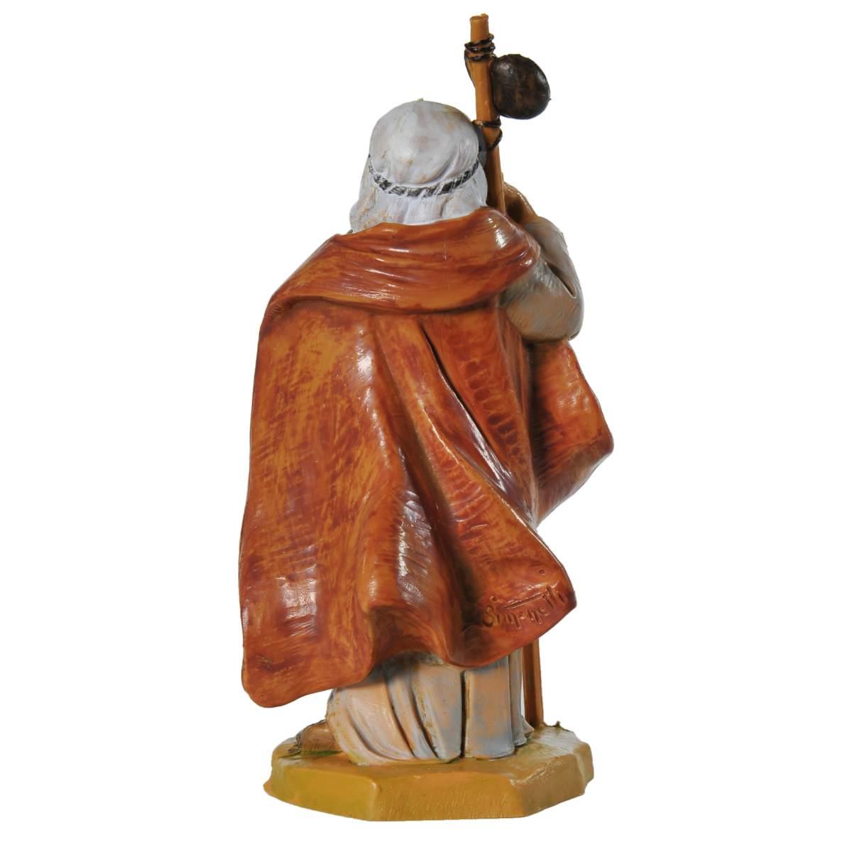 Statua presepe 12 cm pastore con bastone