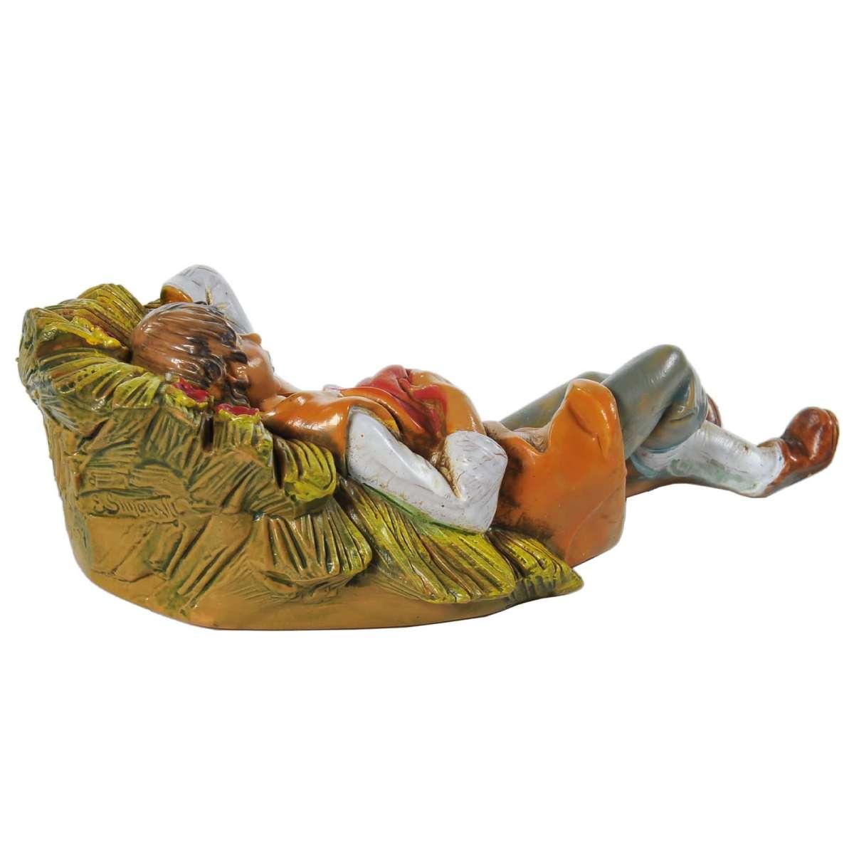 Statua presepe 12 cm pastore dormiente