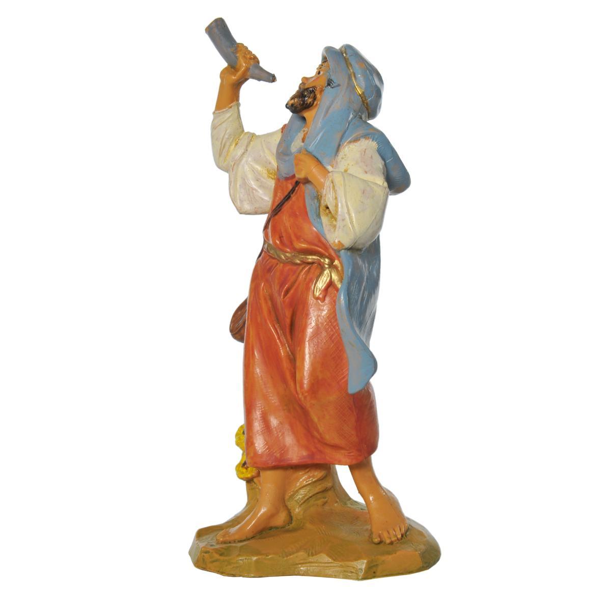 Statua cm.12 Pastore con Corno | Fontanini