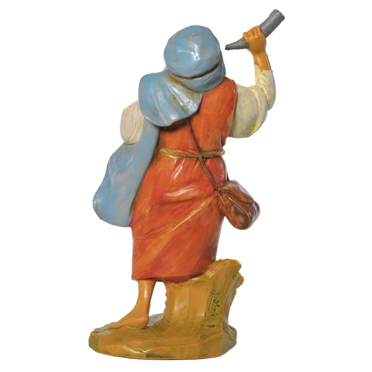 Statua cm.12 Pastore con Corno | Fontanini