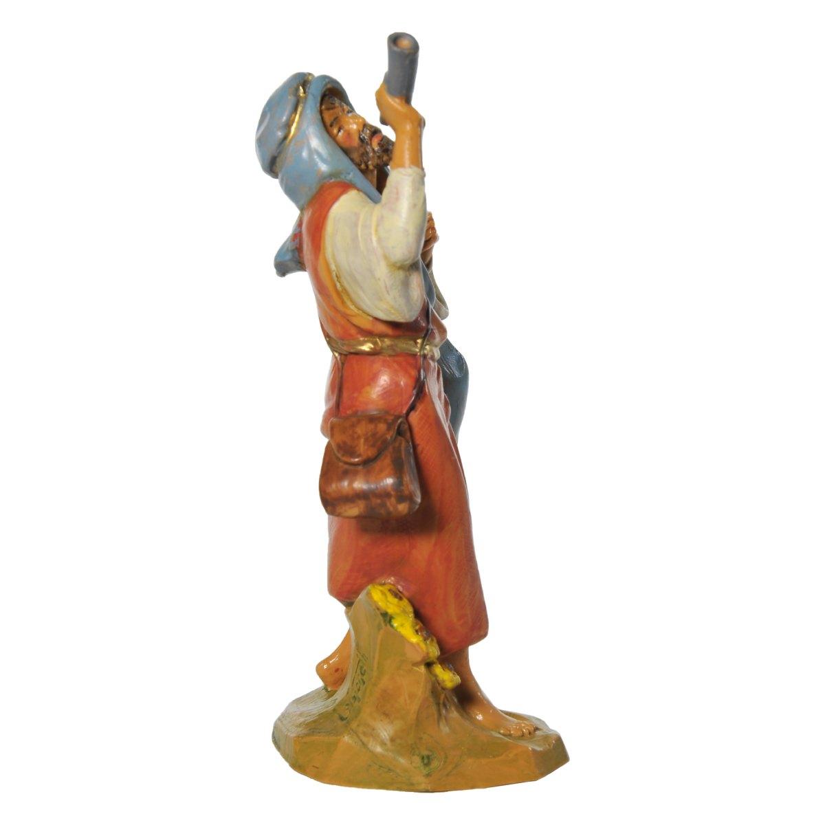 Statua cm.12 Pastore con Corno | Fontanini