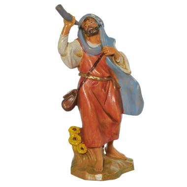 Statua Fontanini cm.12 Pastore con Corno