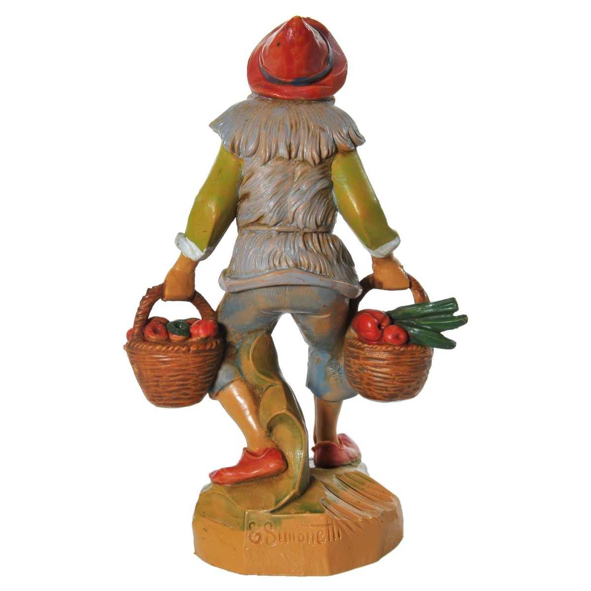 Statua cm.12 Pastore con Ortaggi | Fontanini