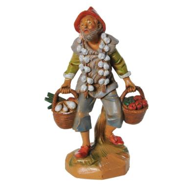 Statua cm.12 Pastore con Ortaggi | Fontanini