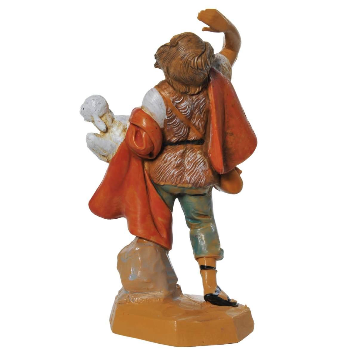 Statua cm.12 Pastore con Pecora in Braccio | Fontanini