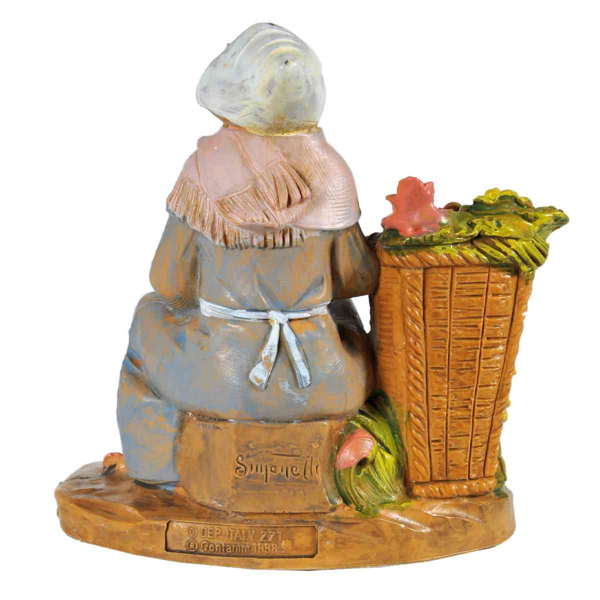 Statua cm.12 Pastorella con Vaso Fiori | Fontanini