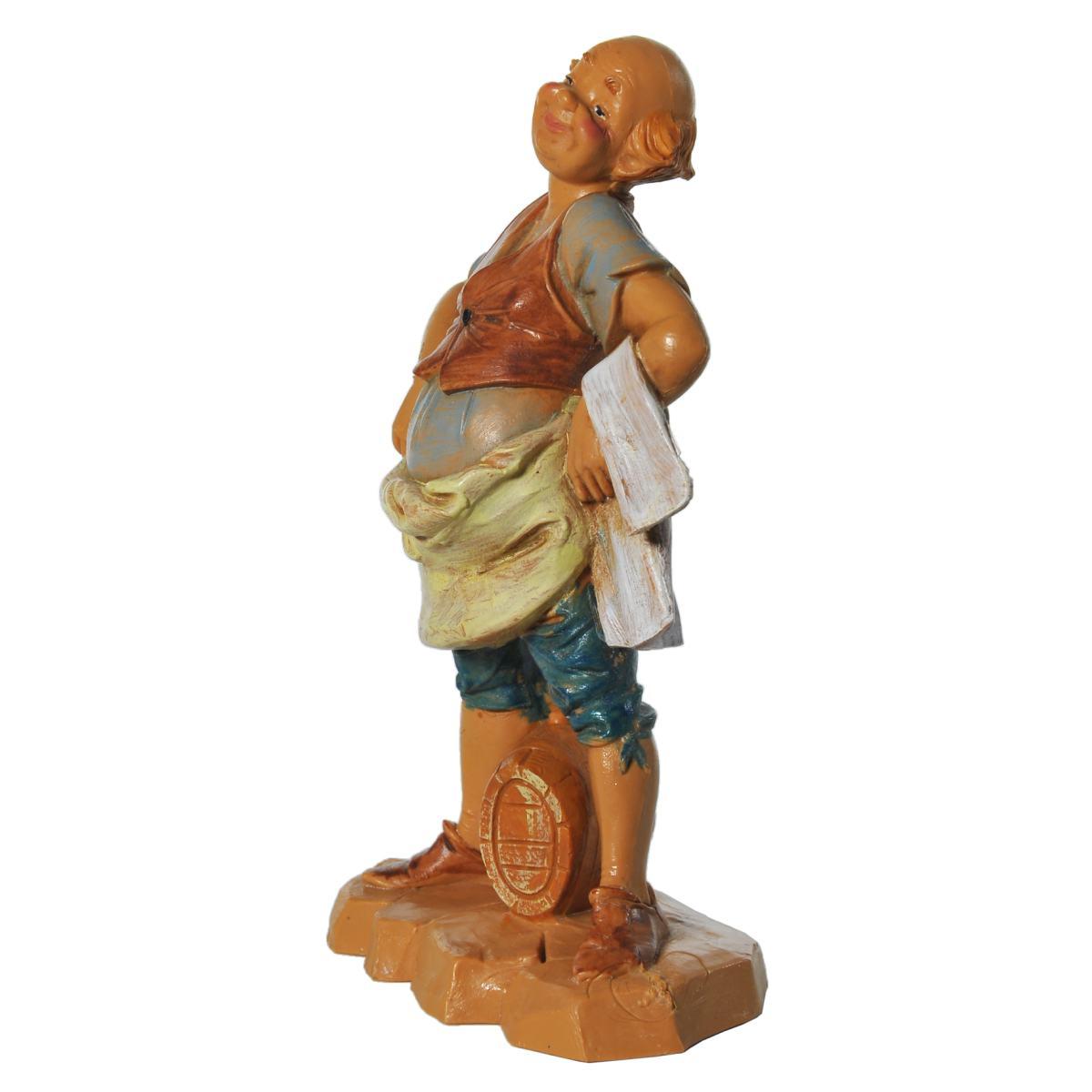 Statua presepe 12 cm oste con botte