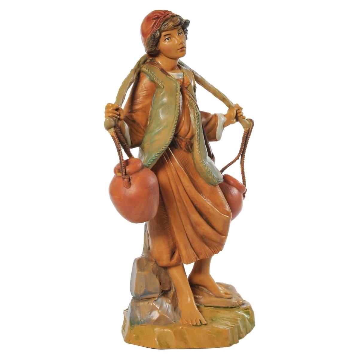 Statua cm.19 Pastore Acquaiolo con Secchi | Fontanini