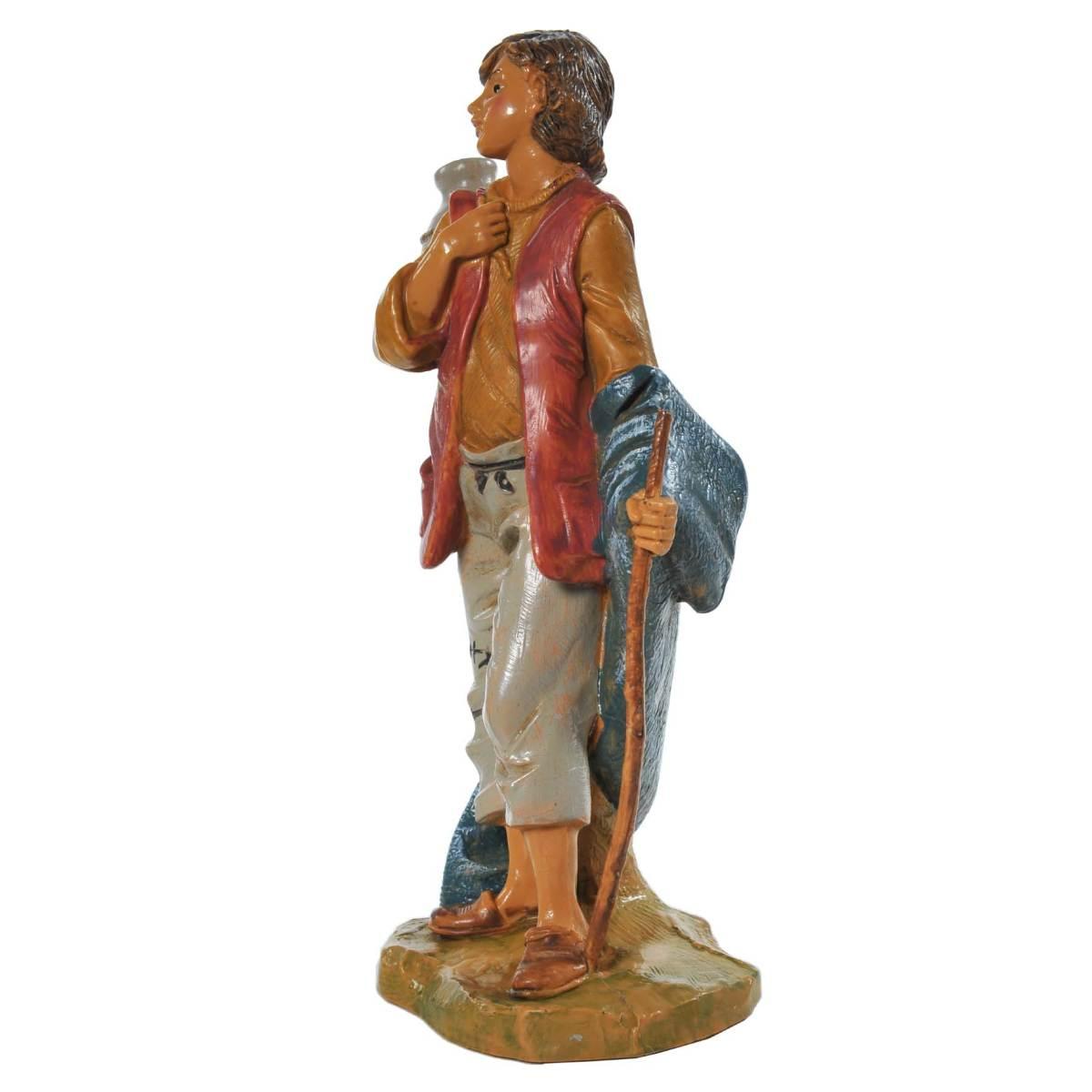 Statua cm.19 Pastore con Bastone e Anfora | Fontanini