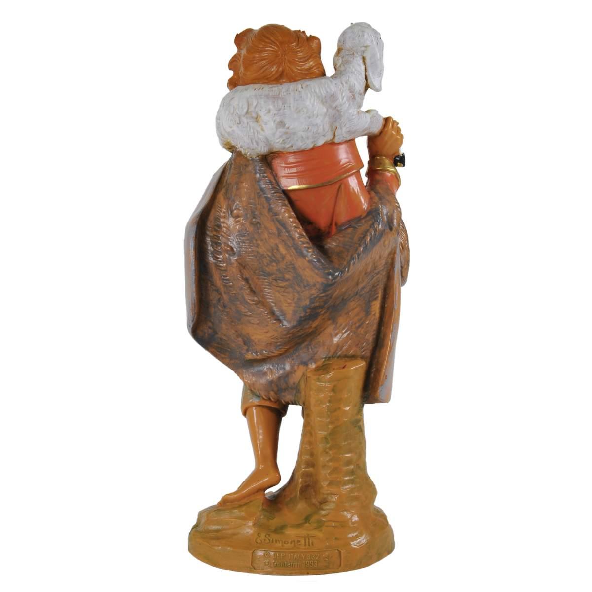 Statua cm.19 Pastore con Pecora sulle Spalle | Fontanini