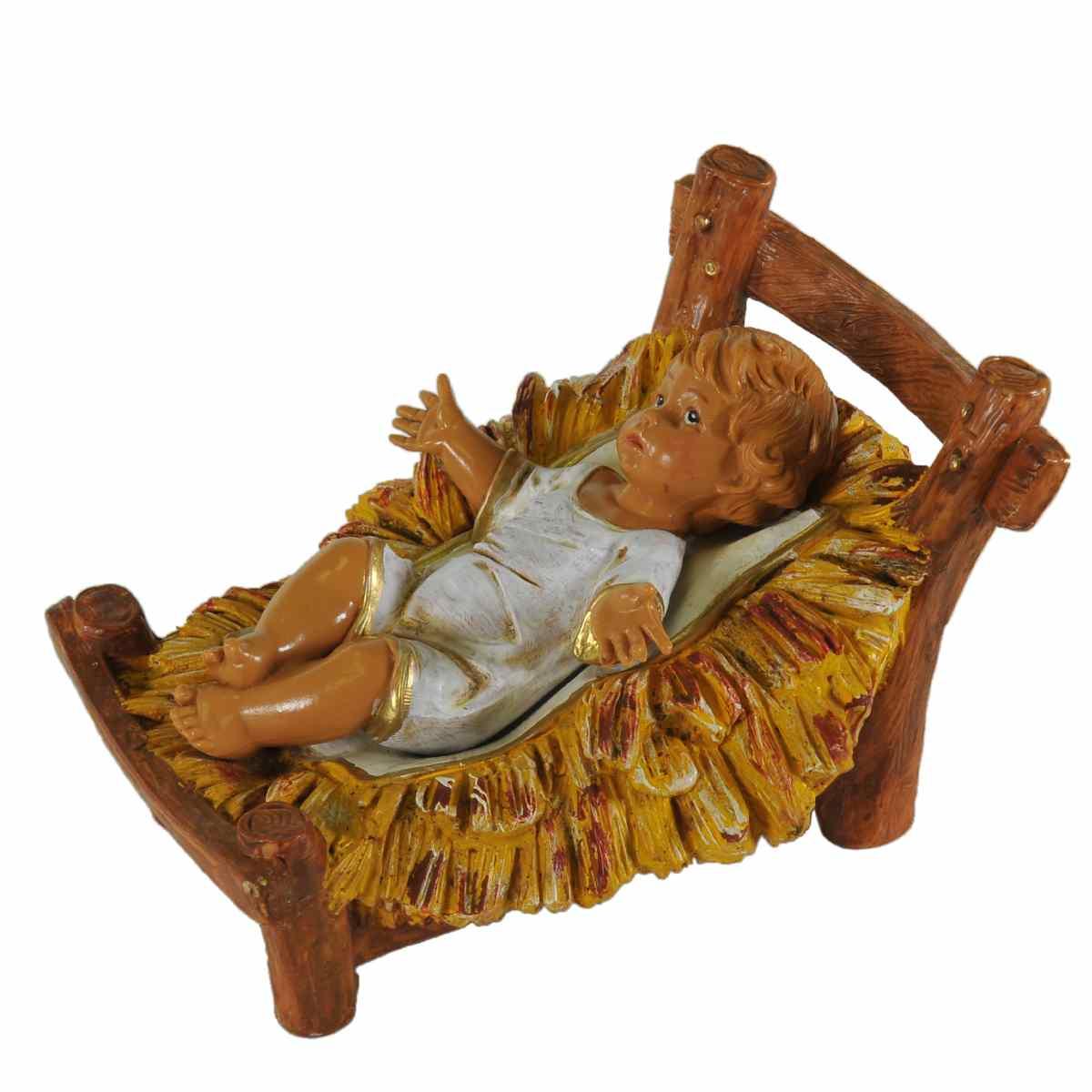 Statua cm.30 Ges Bambino con Culla cm.11x8,5xH14,5 | Fontanini