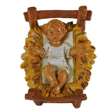 Statua cm.30 Ges Bambino con Culla cm.11x8,5xH14,5 | Fontanini