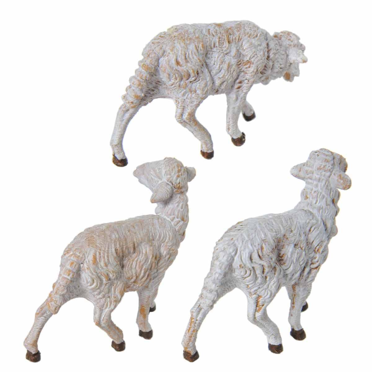Statua presepe 19 cm pecore set 3 pz