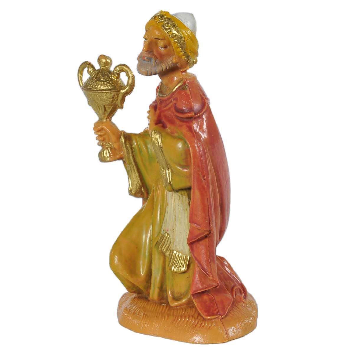 Statua cm.10 Re Magio Gaspare in Ginocchio cm.5x3xH10,5 | Fontanini