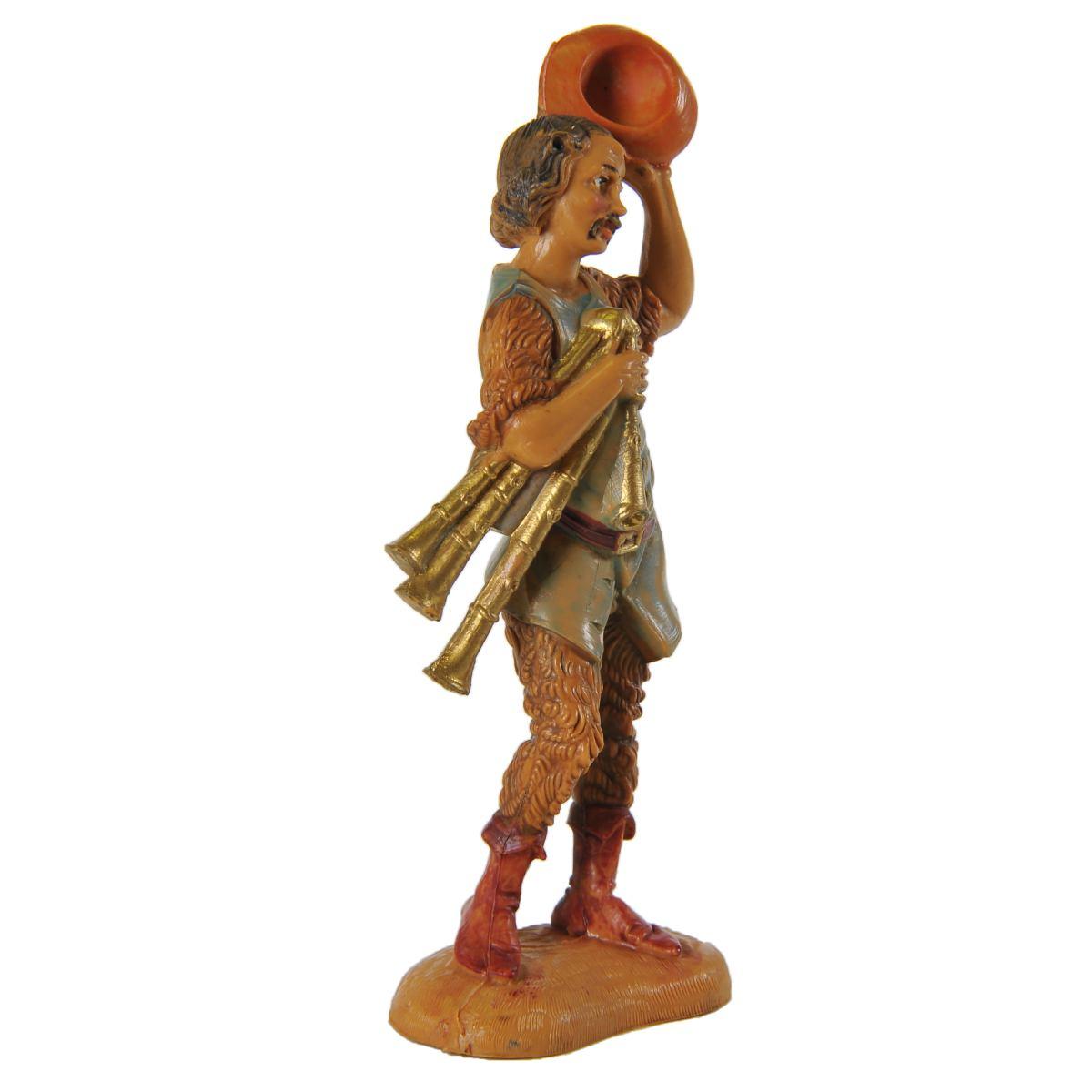 Statua cm.10 Pastore con Zampogna e Cappello | Fontanini