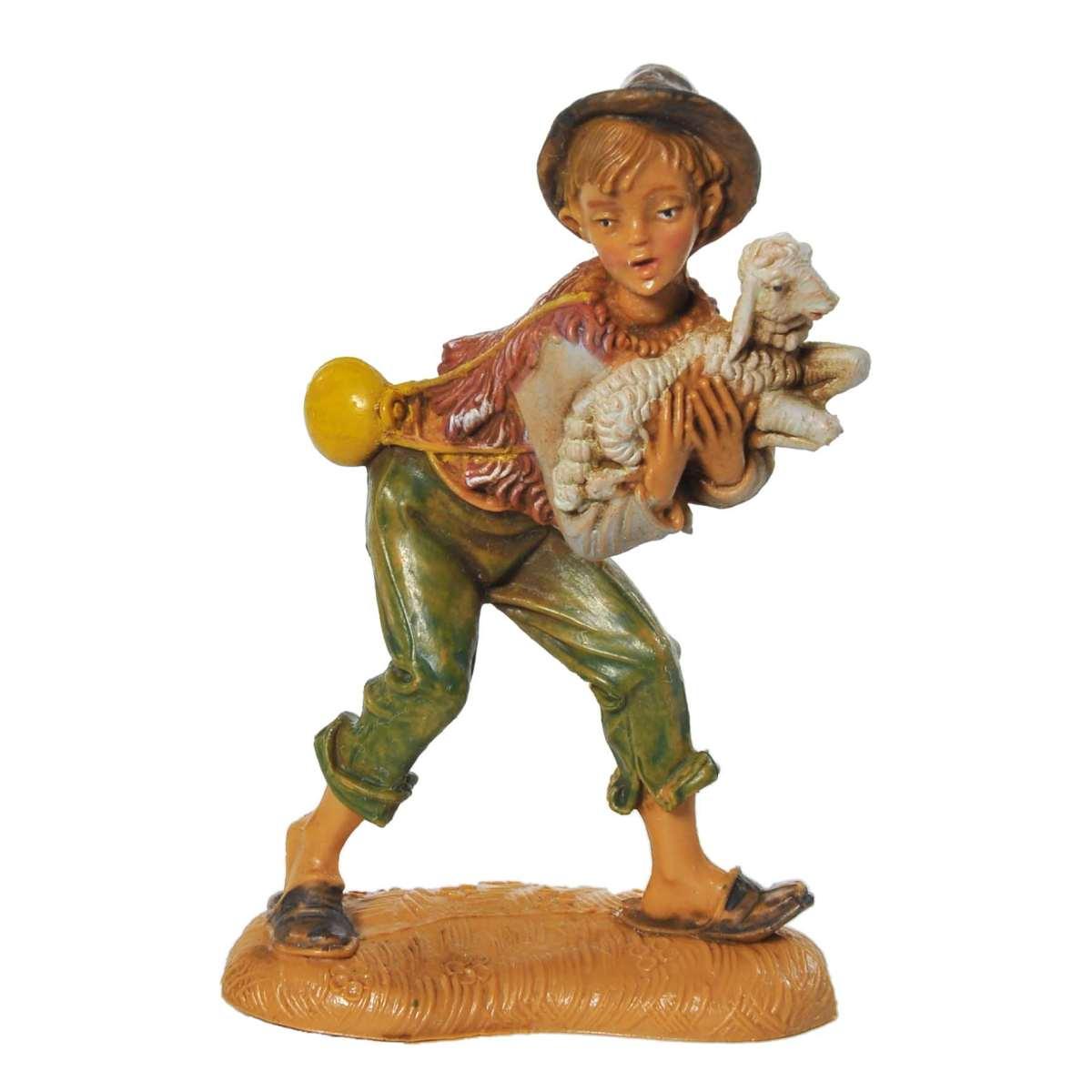 Statua cm.10 Pastore Chinato con Pecora | Fontanini