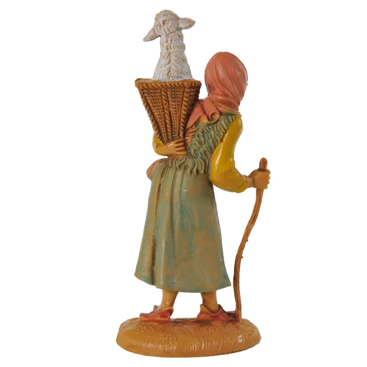 Statua cm.10 Pastorella con Pecora | Fontanini