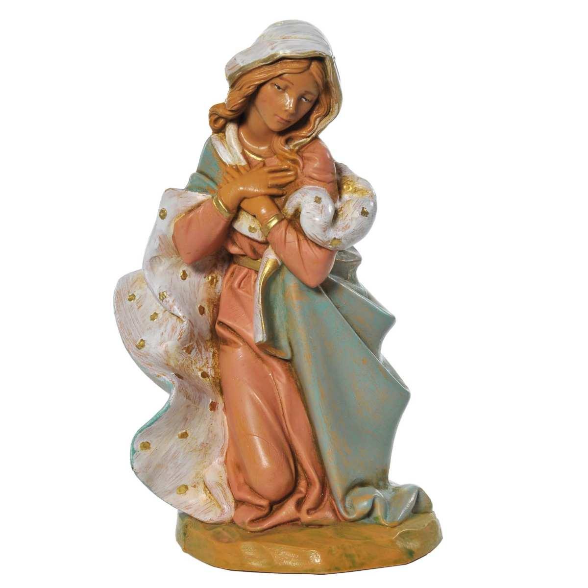 Statua presepe 19 cm madonna inginocchiata