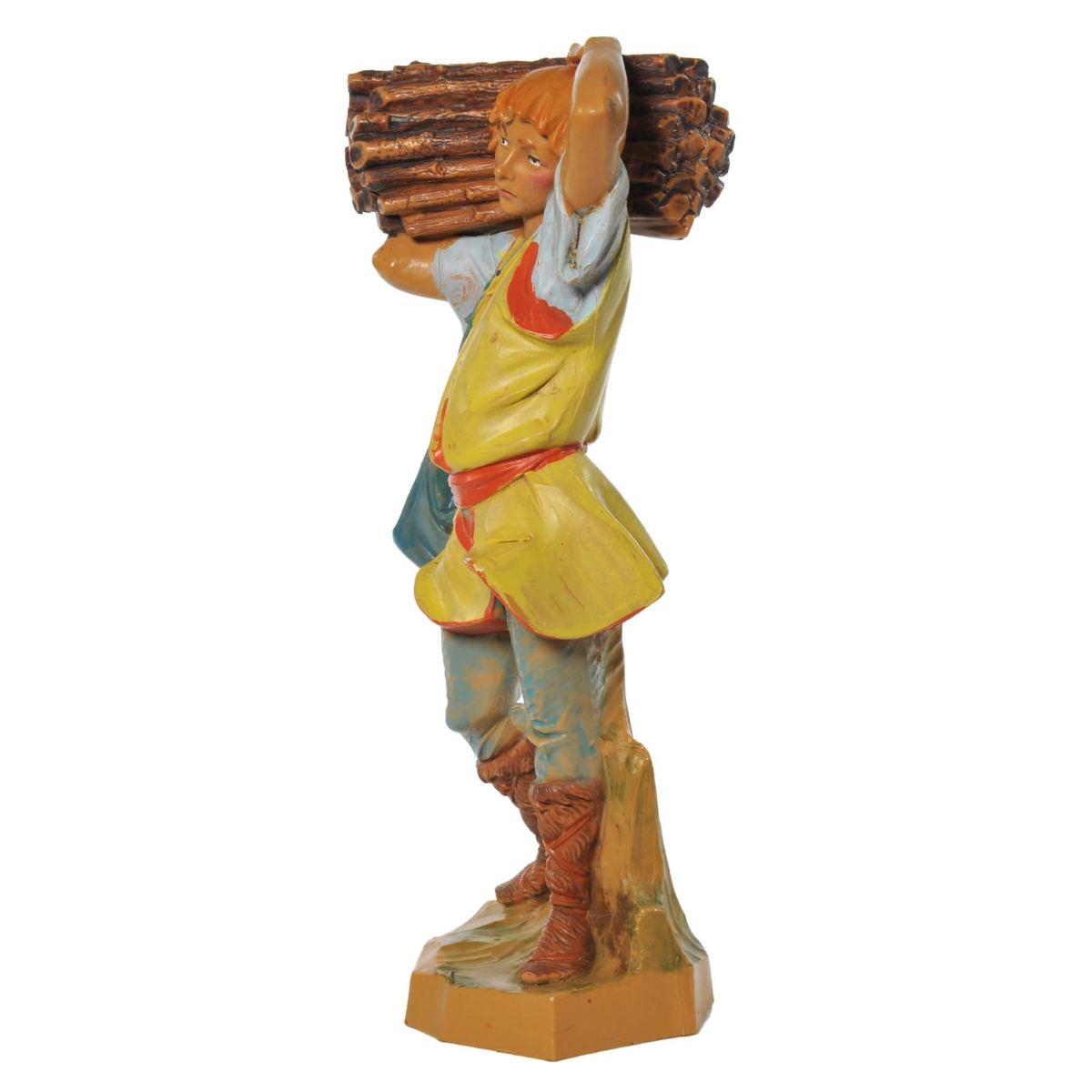 Statua cm.19 Pastore con Legna sulle Spalle | Fontanini