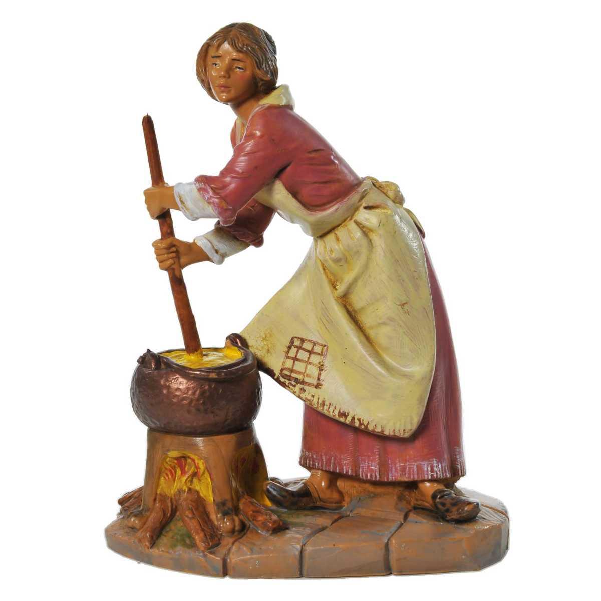 Statua cm.19 Donna con Pentola | Fontanini