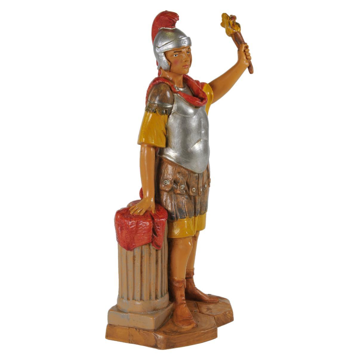 Statua cm.19 Soldato Romano con Fiaccola | Fontanini