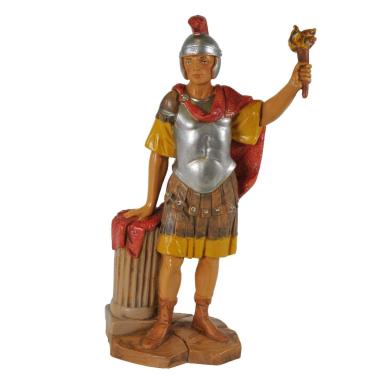Statua Fontanini cm.19 Soldato Romano con Fiaccola