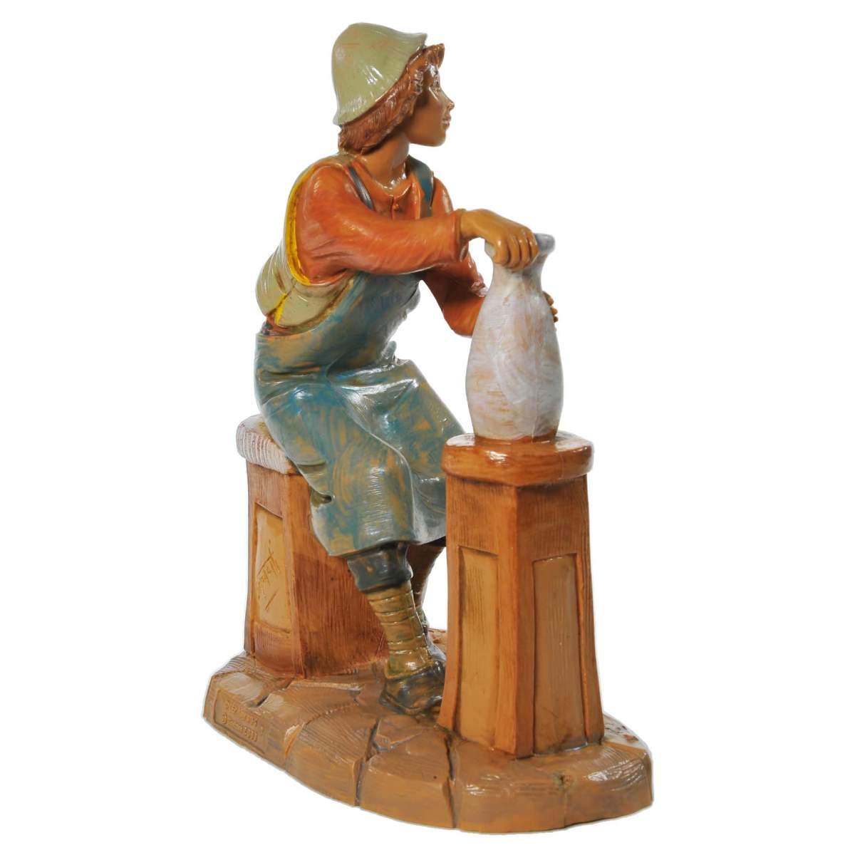 Statua cm.19 Ceramista con Vasi | Fontanini