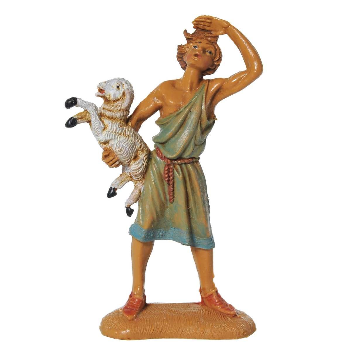 Statua cm.10 Pastore con Pecora | Fontanini