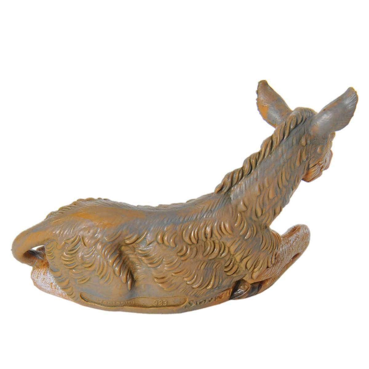 Statua presepe 9.5 cm asino sdraiato