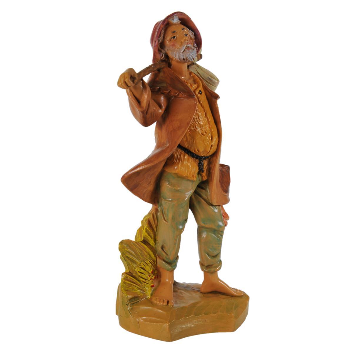 Statua cm.19 Pastore con Fardello e Bastone | Fontanini