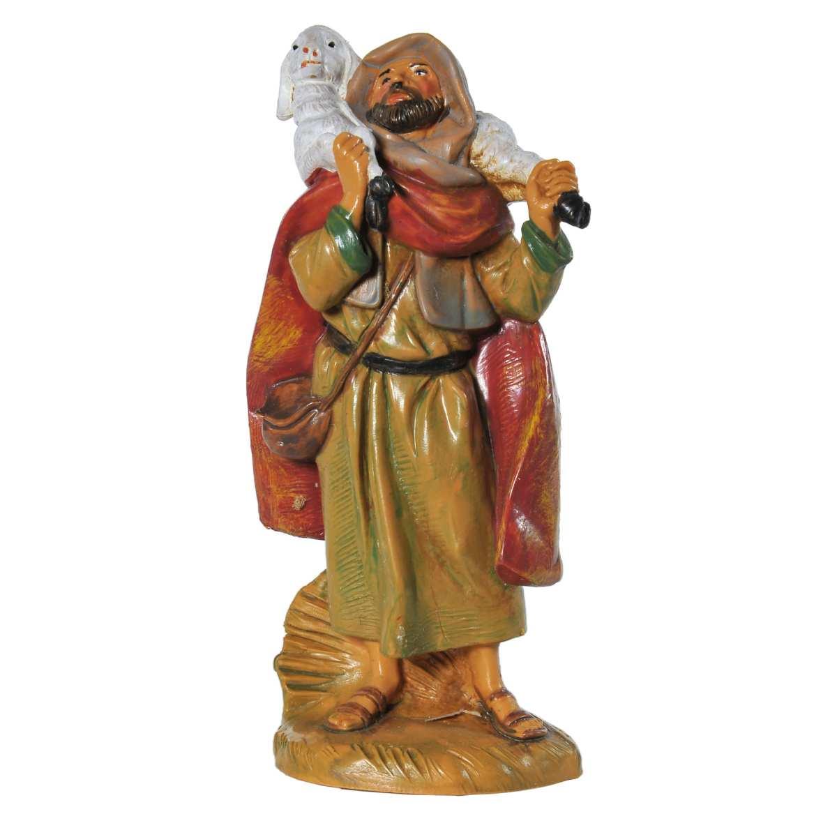 Statua cm.12 Pastore con Pecora sulle Spalle | Fontanini